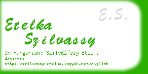 etelka szilvassy business card